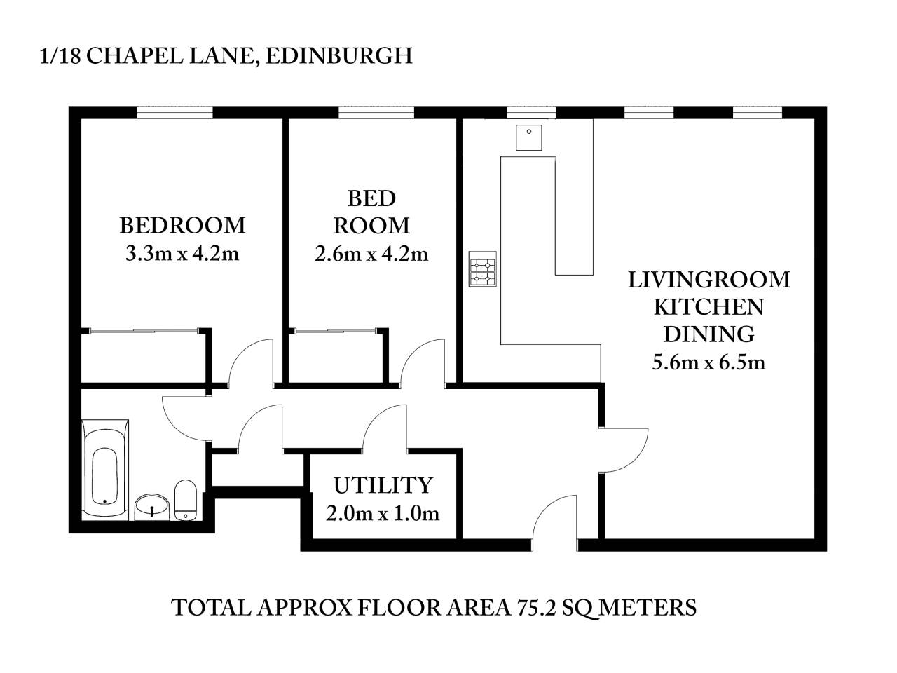 1 Flat 18 Chapel Lane Floorplan