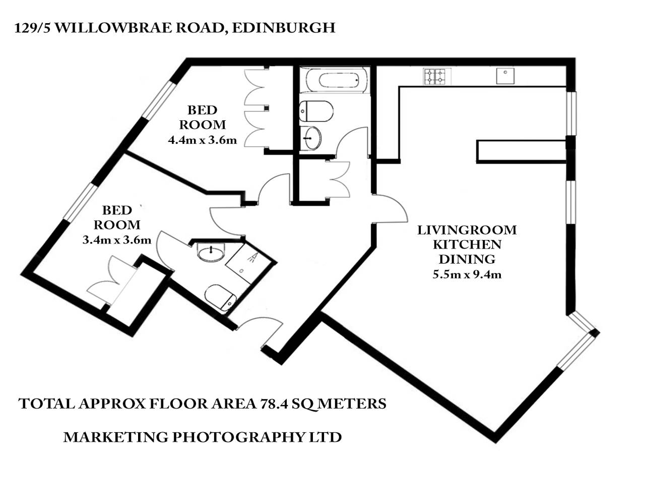 129 Flat 5 Willowbrae Road Floorplan