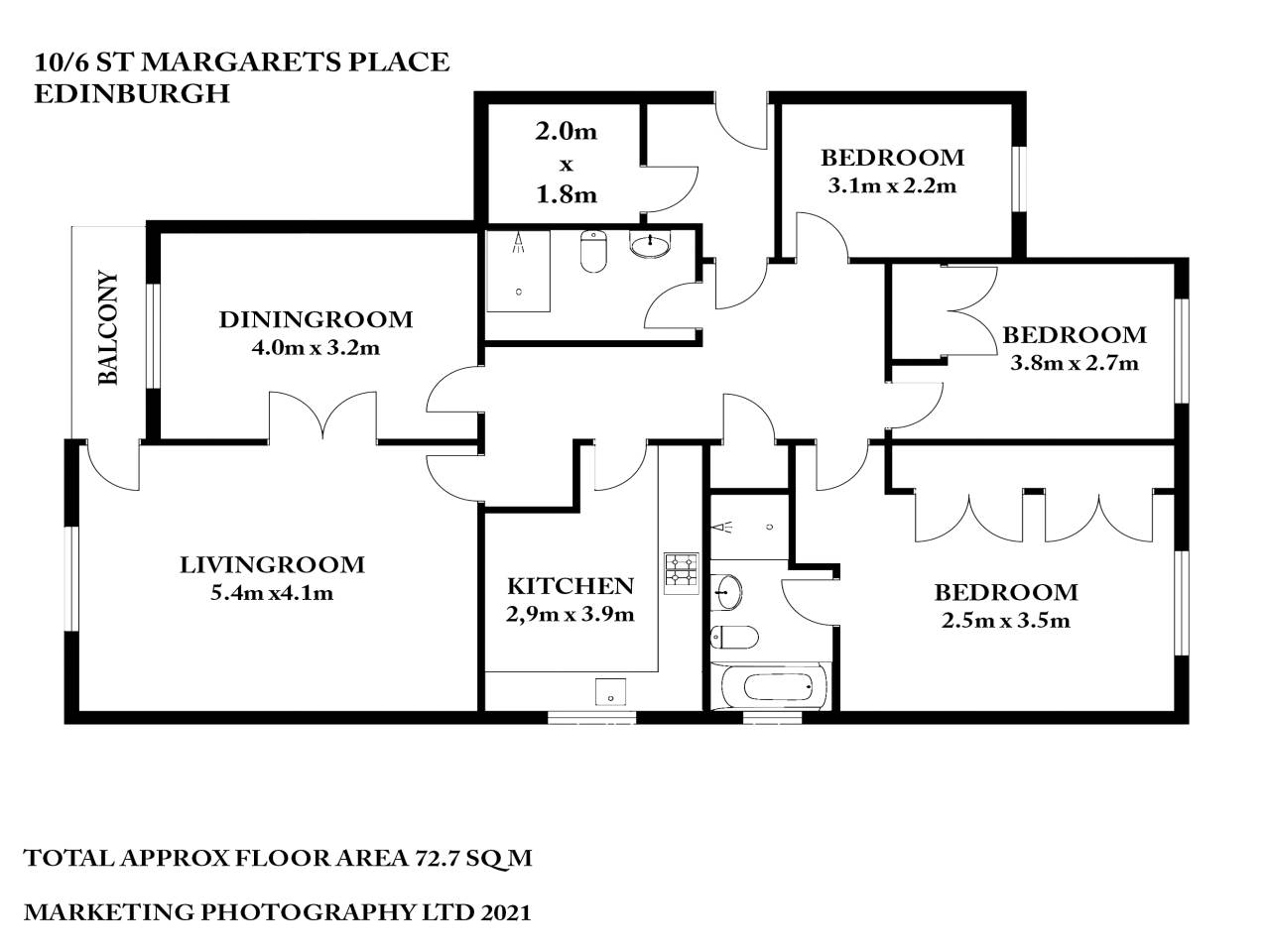 10 Flat 6 St Margarets Place Floorplan